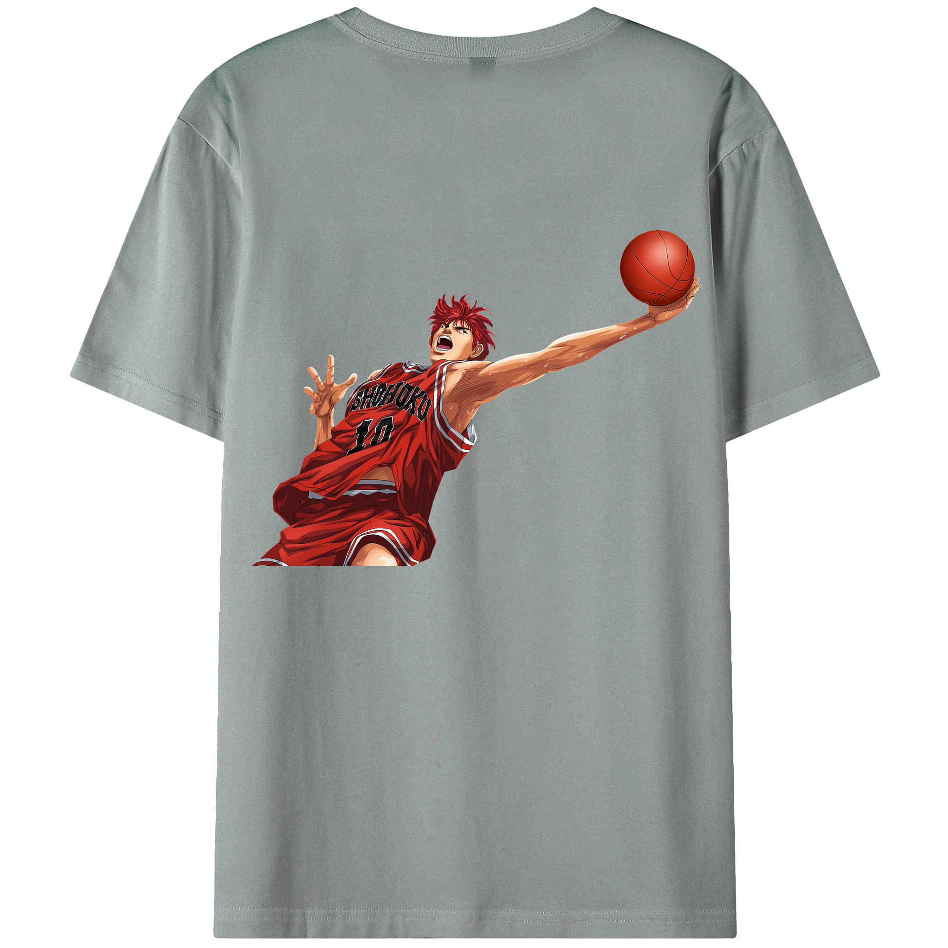 （画像用） SLAM DUNK／スラムダンク 綿100％ メンズ半袖Tシャツ（バックプリント） 通気性